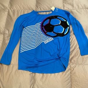 Justice Size 14/16 Royal Blue Sequence Soccer Ball Design